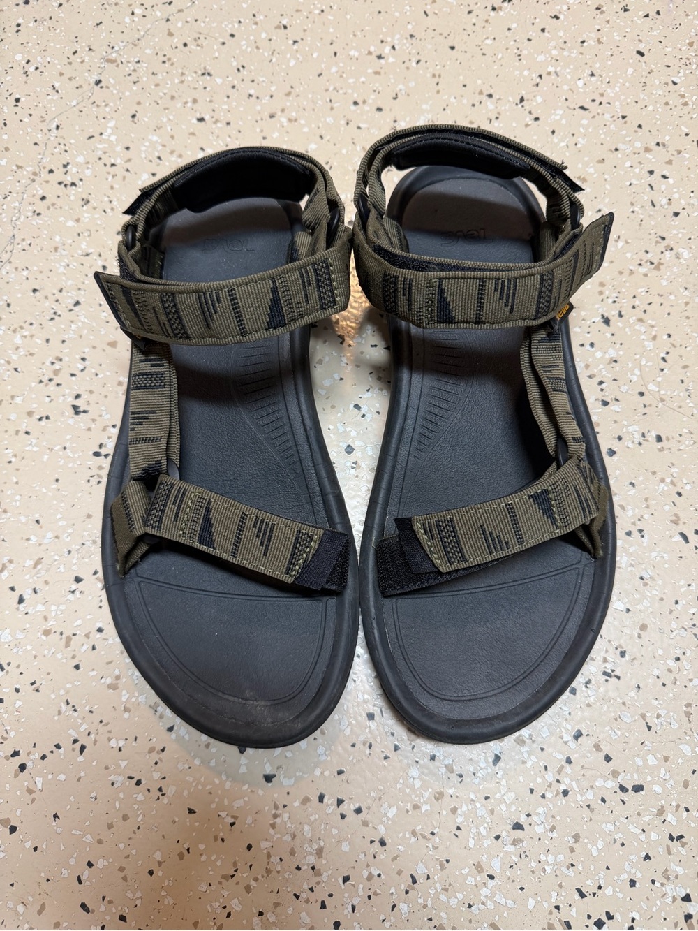 Teva Men's Hurricane Xlt2 Chara Dark Olive and Black Strapped Sandals